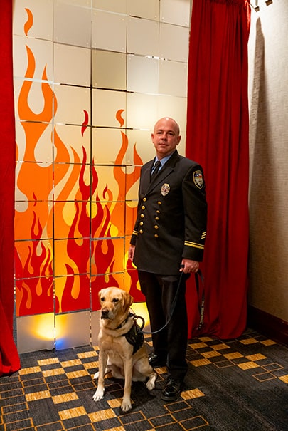 Arson Investigator Tim Kelly And Atf Dog Lux Resized