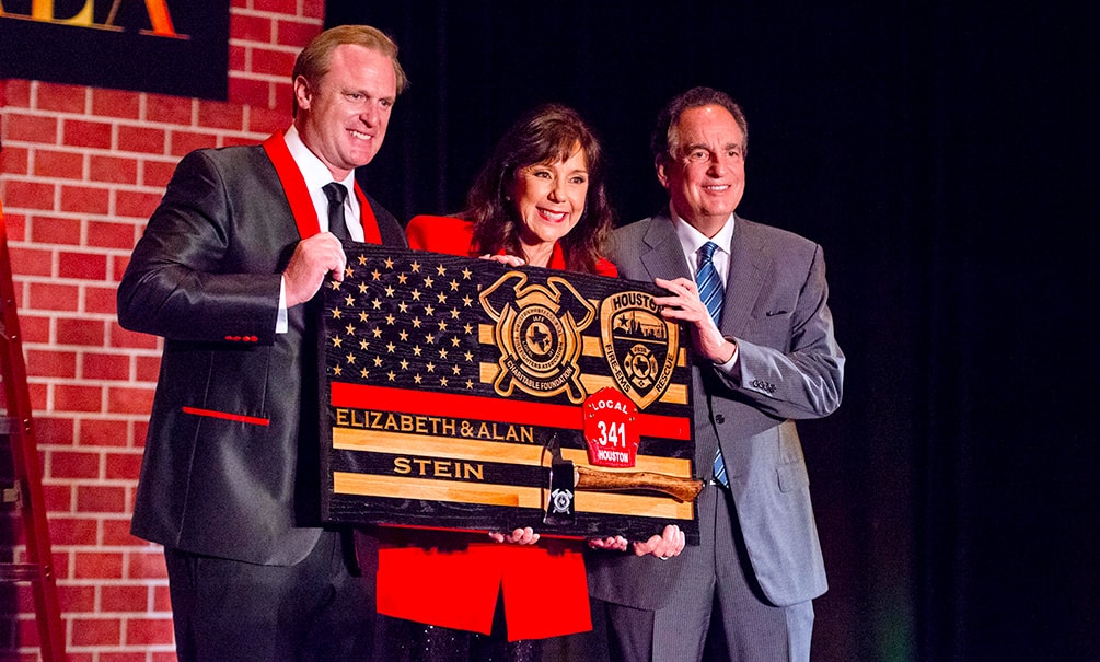 Marty Lancton with chairpersons Elizabeth and Alan Stein (Photo by Catchlight)