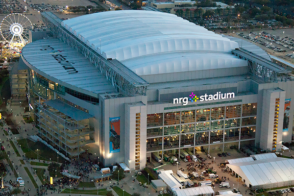 Nrg Stadium Set For The Rodeo With The Carnival In The Background Photo By Sky Cam Aerial Photography Inc.