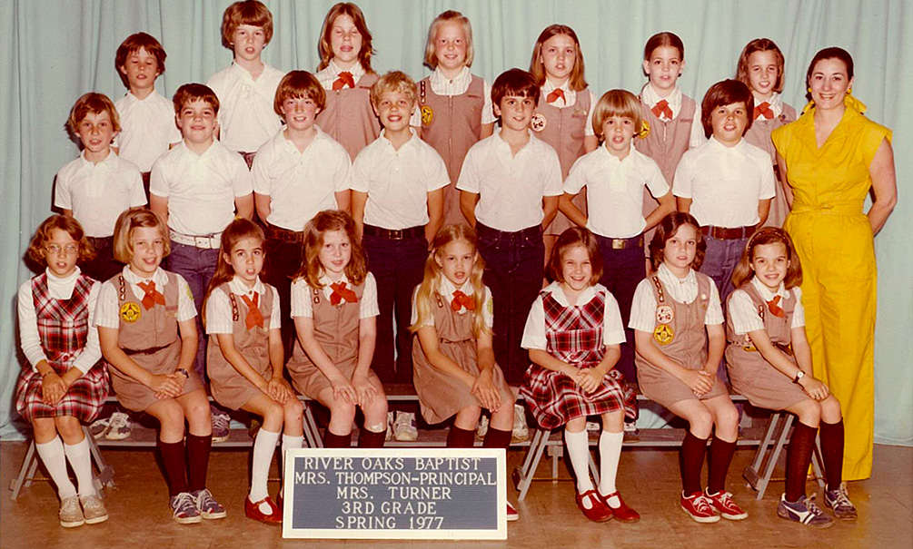 Marthas Third Grade Class At River Oaks Baptist 1977