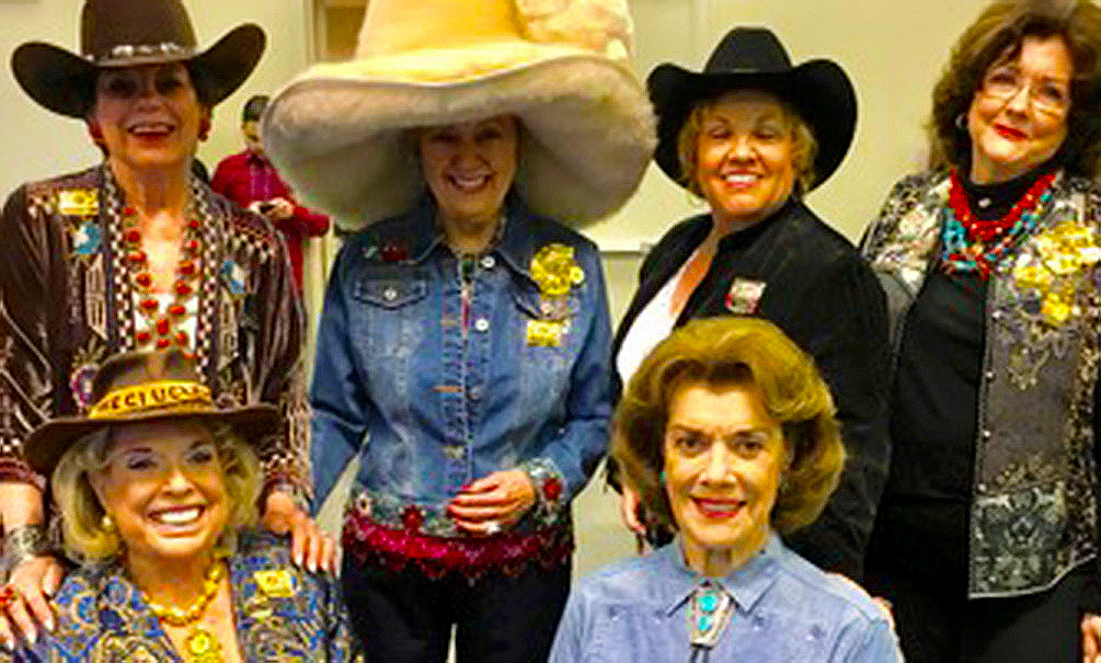 Andy Delery Joan Lyons Marguerite Swartz Jeanie Kilroy And Sandy Eckels At Cluckers For Houston Livestock Show Rodeo