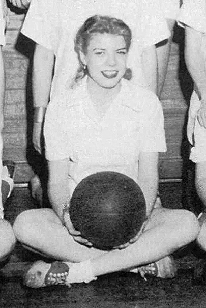 Joan Lyons With Basketball