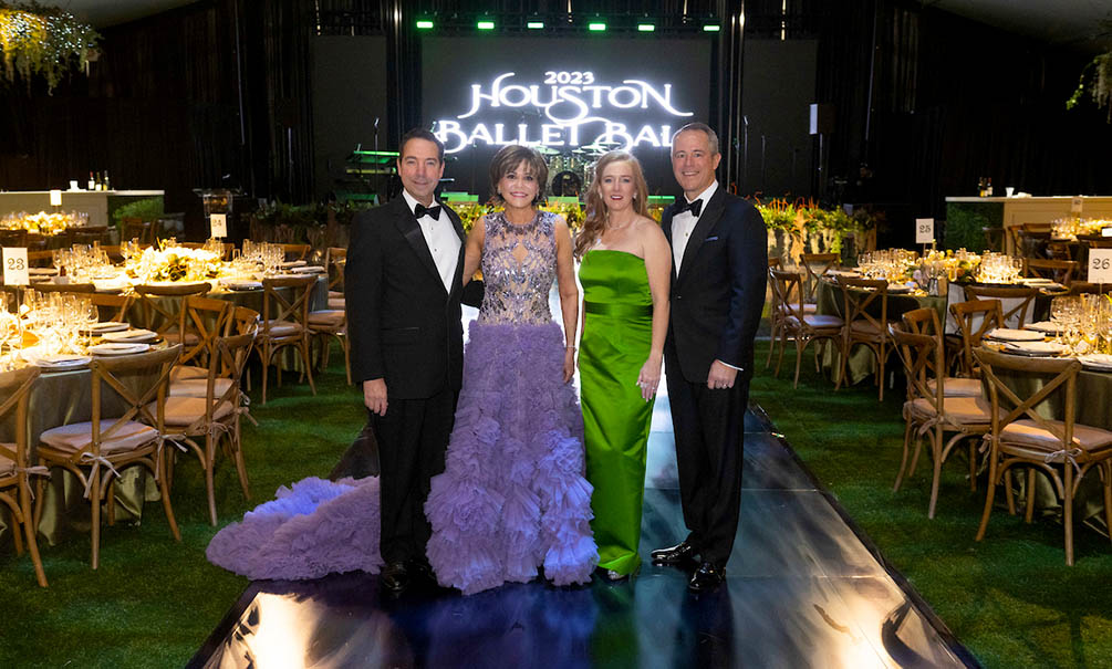Jim Nelson Honoree Hallie Vanderhider And 2023 Ballet Ball Chairs Allison And Troy Thacker Photo By Wilson Parish