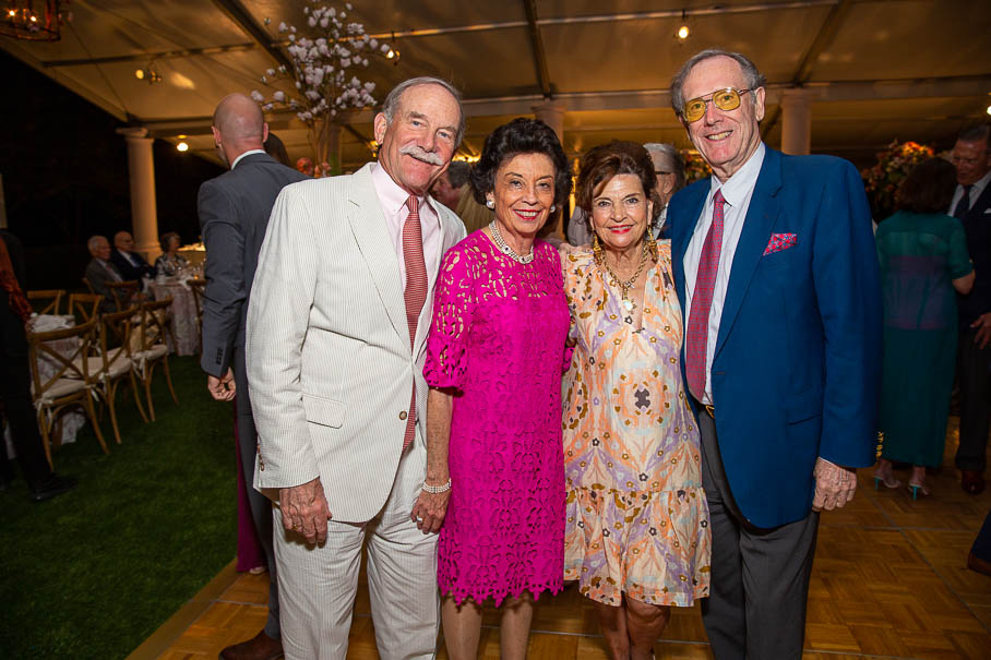 Marty And Kathy Goossen And Laura And Bill Wheless At Bayou Bend Garden Party (photo By Jenny Antill)
