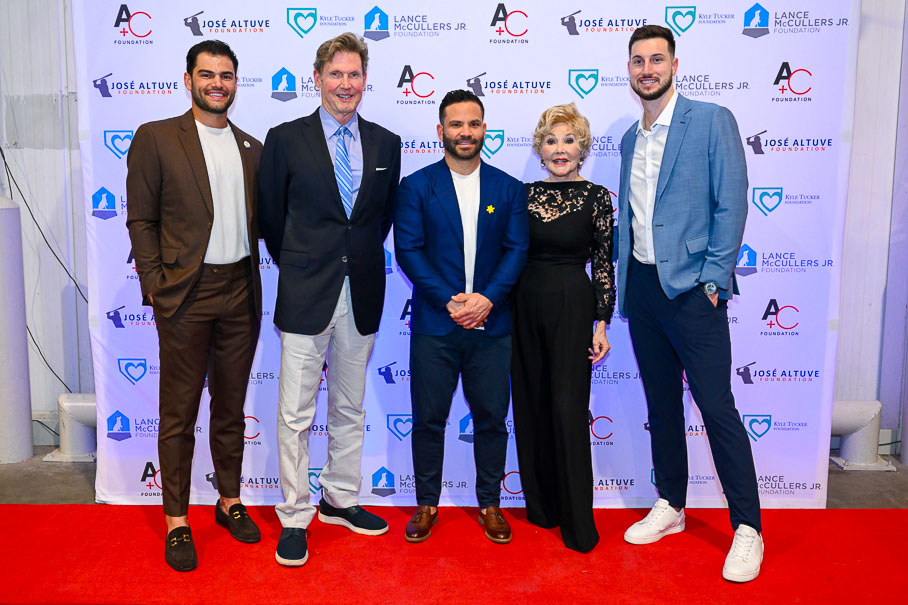 Lance Mccullers. Beau King , Jose Altuve, Joanne King Herring, Kyle Tucker Photo By Catchlightgroup