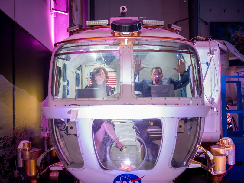 Guests Having Fun Inside The Nasa Rover Artifact On Display At The Lone Star Flight Museum Photo By Daniel Ortiz