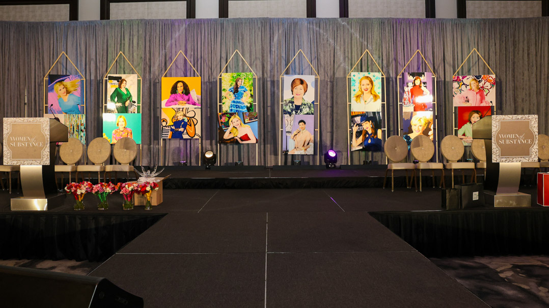 Stage Set With Pop Art Portraits Of Honorees By Gittings