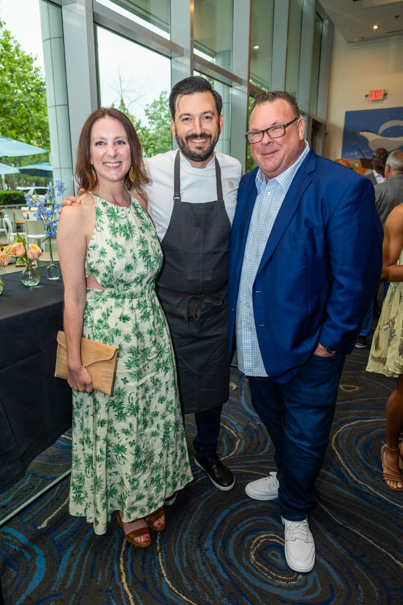 Lindsey Brown, Chef Aaron Bludorn And Chef Chris Shepherd; Photo By Melissa Taylor