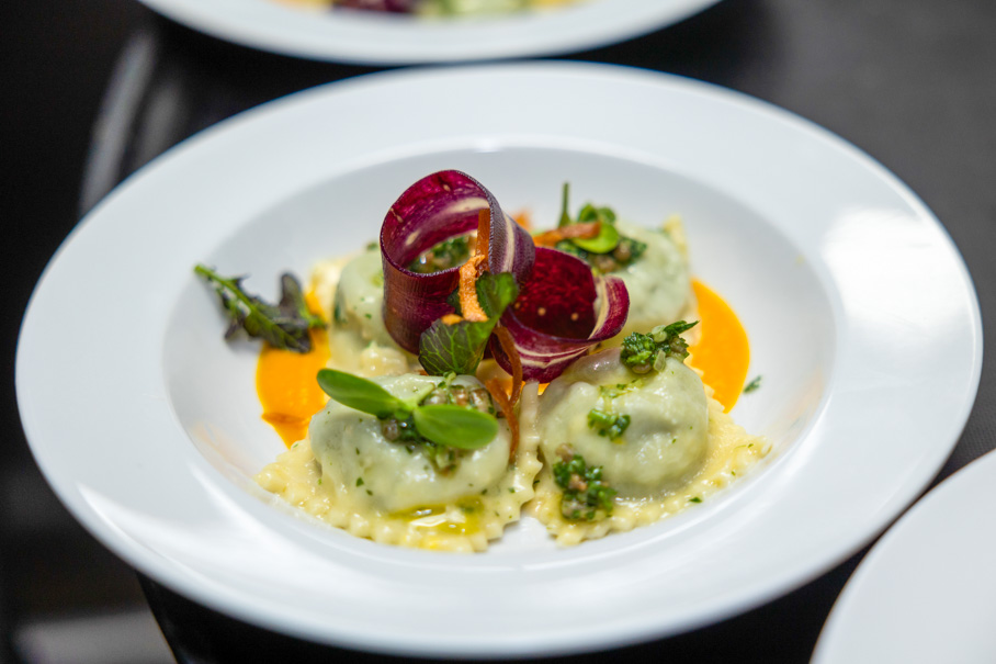 Nine Herb Ravioli Prepared By Chef Aaron Bludorn And Dancer Zoe Lucich; Photo By Melissa Taylor