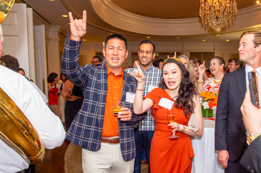 Steven And Stella Rang Walking In To Longhorn Alumni Band (Photo by Jacob Power)