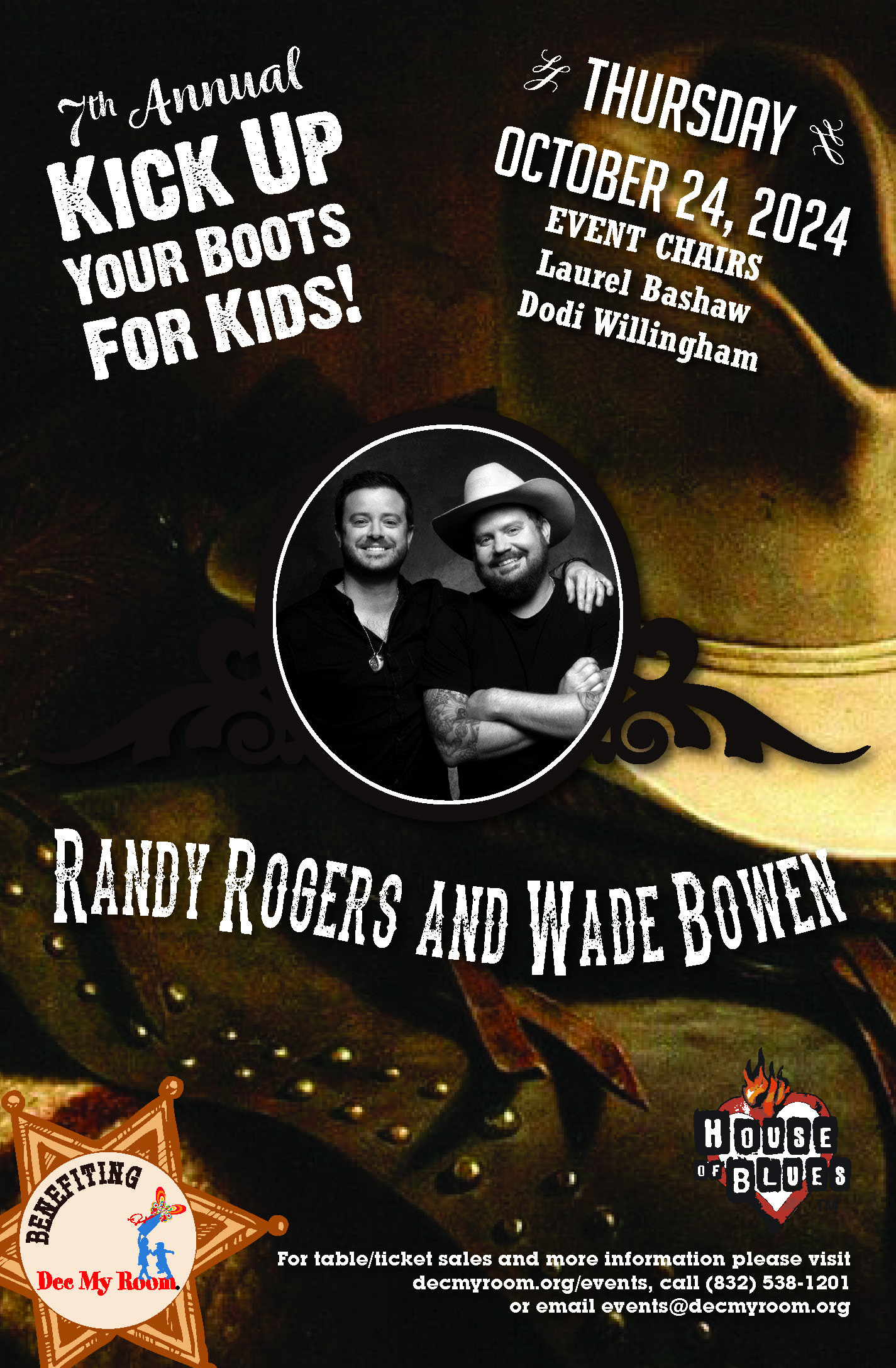 Kuyb Randy Rogers Wade Bowen House Of Blues 7.25x4.75