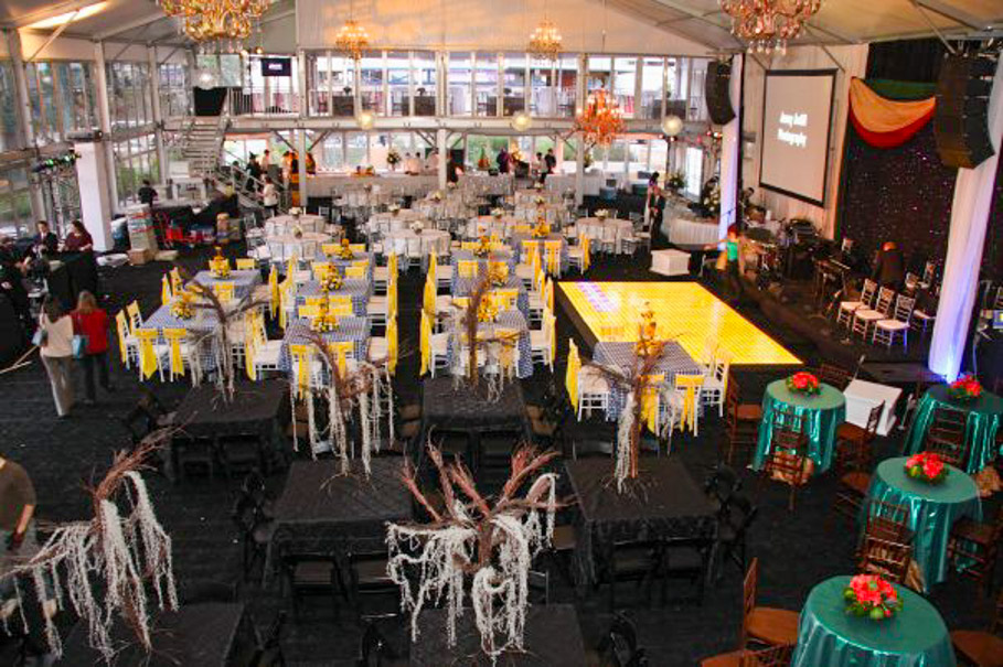 Overhead Shot Of Main Tent Interior Featuring Decor Of Good And Evil Photo By Kim Coffman