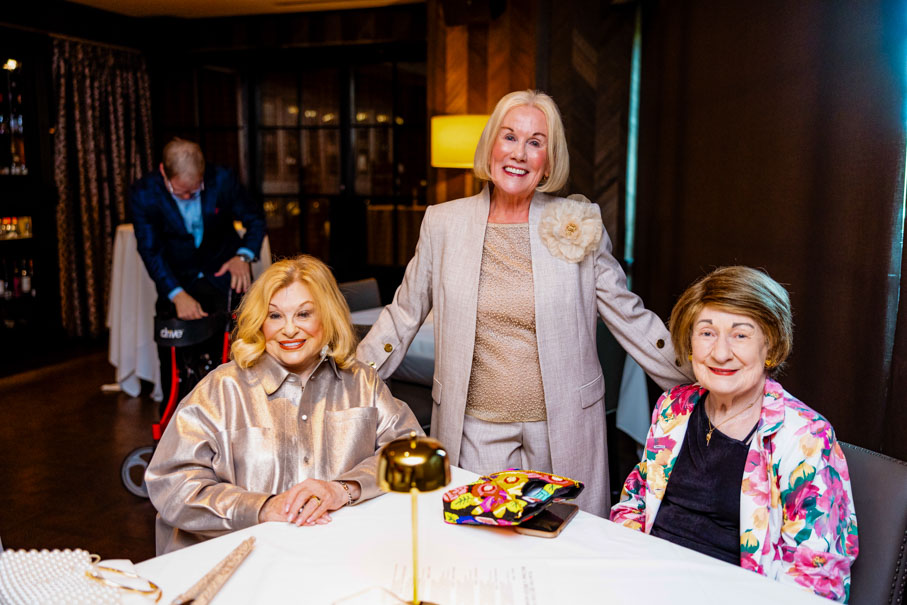 Sidney Faust, Brass President Elsie Eckert And Cora Sue Mach (Photo by Hung L. Truong)